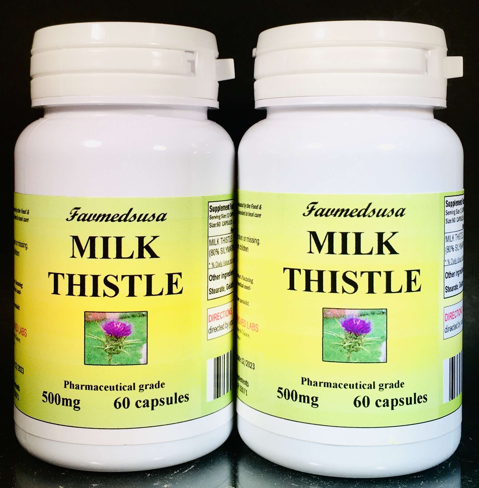 Milk Thistle 500 Mg - 120 (2x60) Capsules
